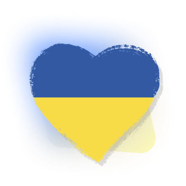 cuore con colori della bandiera ucraina - offerta - WINDTRE