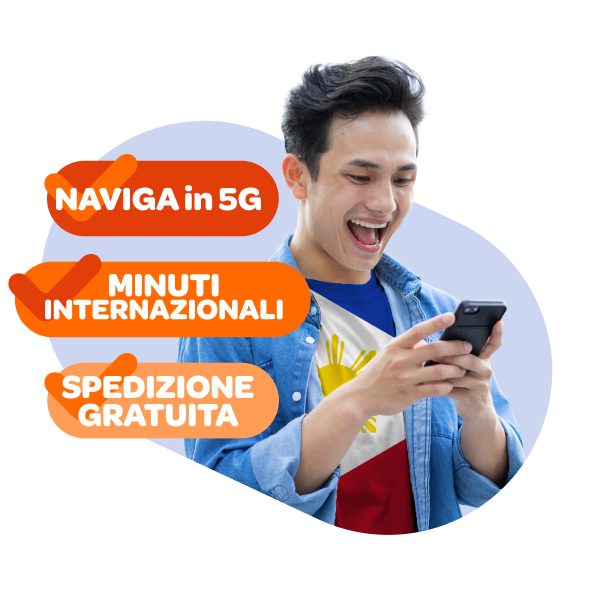 ragazzo filippino con telefono - offerta - WINDTRE