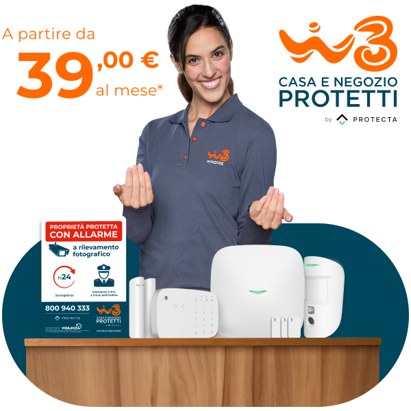 A partire da 39 euro al mese casa e negozio protetti by protecta