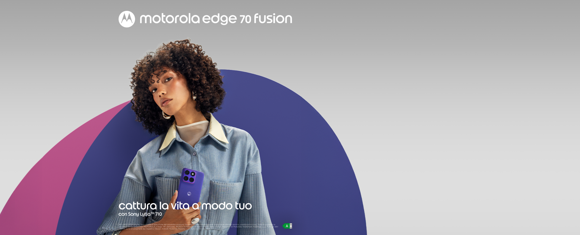 motorola edge 70 fusion cattura la vita a modo tuo con Sony Lytia 710 classe energetica A