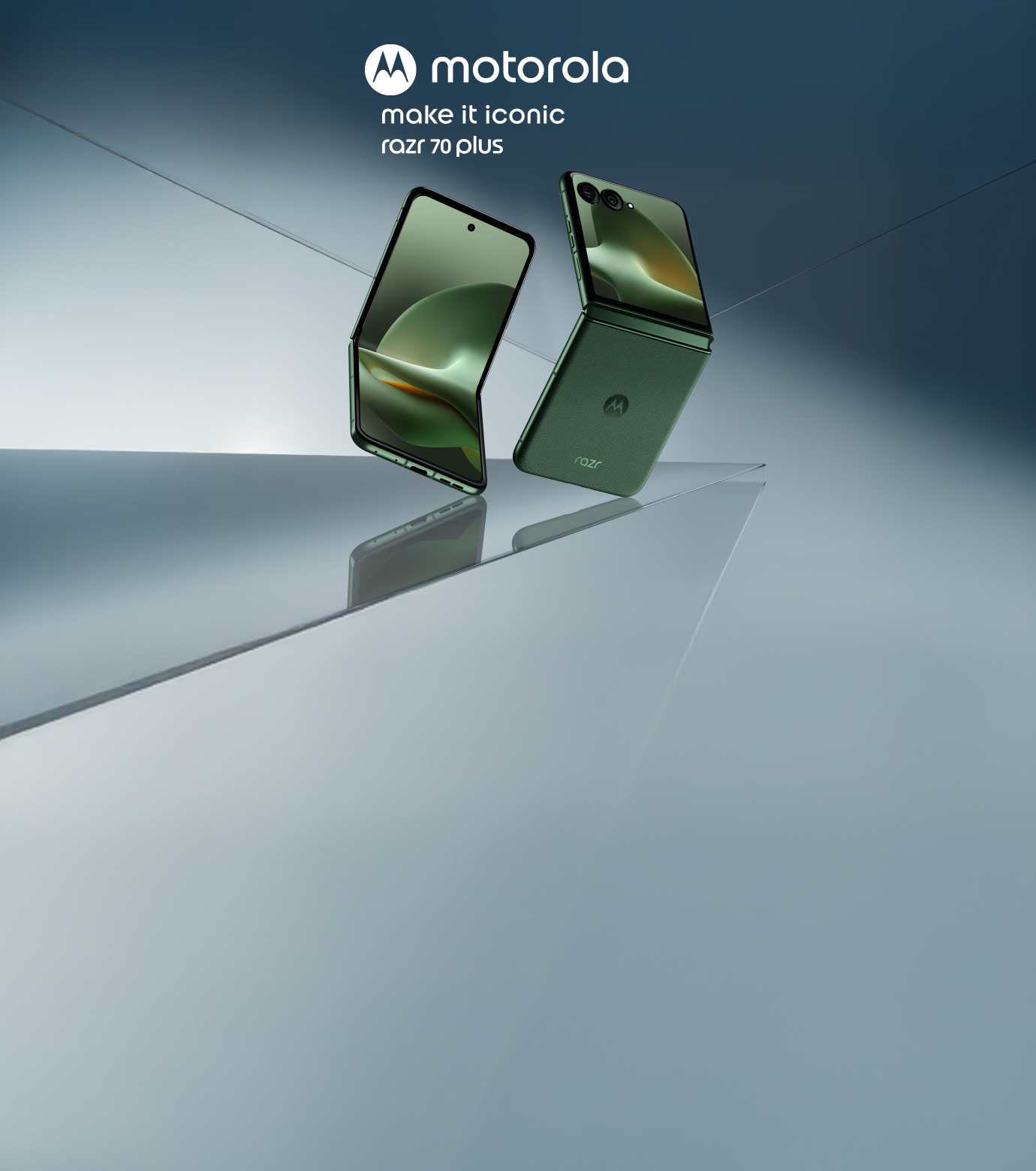 motorola make it iconic razr 70 plus Picture may not depict actual color. Simulated screen, actual a