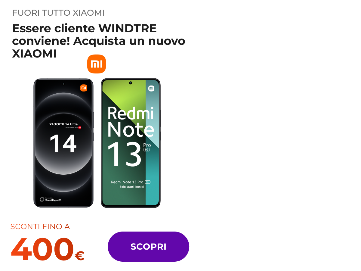 Immagine device Xiaomi - offerta - WINDTRE