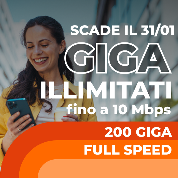 Giga illimitati fino al 31 gennaio