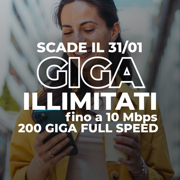 Giga illimitati fino al 31 gennaio